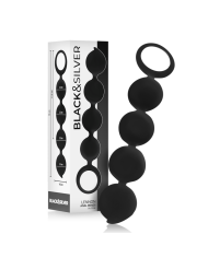 BLACK&SILVER - CHAPELET ANAL LENNON 4 SPHÈRES SILICONE 15 CM