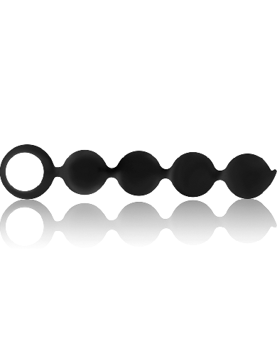 BLACK&SILVER - CHAPELET ANAL LENNON 4 SPHÈRES SILICONE 15 CM