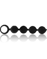 BLACK&SILVER - CHAPELET ANAL LENNON 4 SPHÈRES SILICONE 15 CM