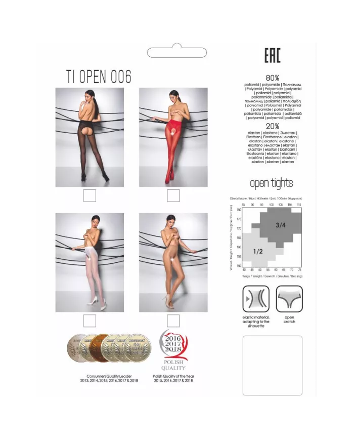 PASSION - TIOPEN 006 COLLANT ROUGE 3/4 30 DEN