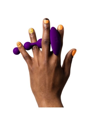 ROMP - AMP PERLES ANALES EN SILICONE FLEXIBLE VIOLETTES 12,5 CM