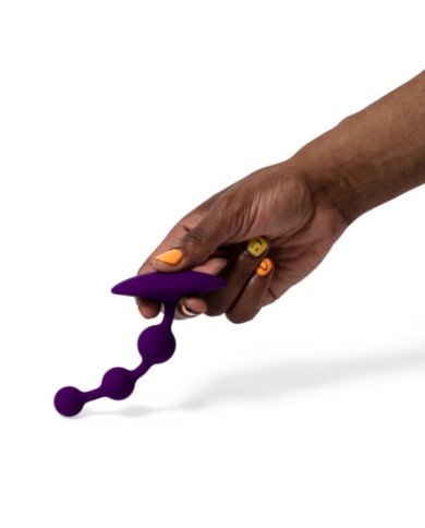 ROMP - AMP PERLES ANALES EN SILICONE FLEXIBLE VIOLETTES 12,5 CM