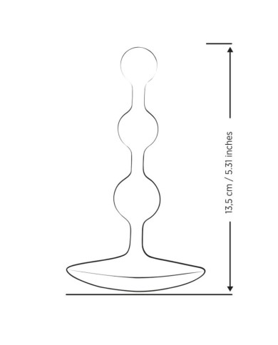 ROMP - AMP PERLES ANALES EN SILICONE FLEXIBLE VIOLETTES 12,5 CM