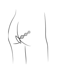 ROMP - AMP PERLES ANALES EN SILICONE FLEXIBLE VIOLETTES 12,5 CM