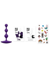 ROMP - AMP PERLES ANALES EN SILICONE FLEXIBLE VIOLETTES 12,5 CM