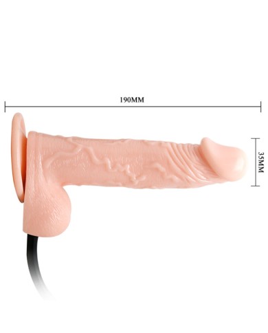 BAILE - GODE GONFLABLE RÉALISTE AVEC VENTOUSE 15 CM