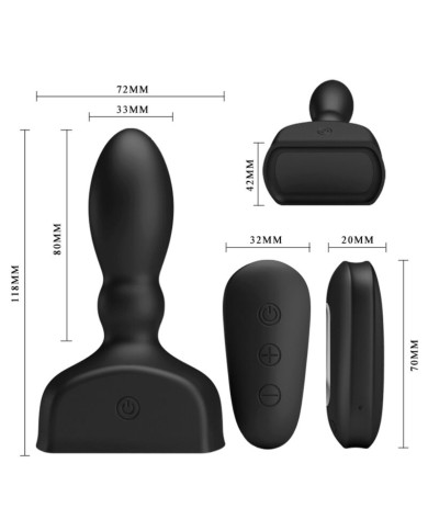 MR PLAY - TÉLÉCOMMANDE DE PLUG ANAL GONFLABLE NOIR
