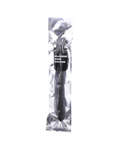 ALL BLACK - DOUCHE ANAL RÉTRACTABLE SILICONE 27 CM