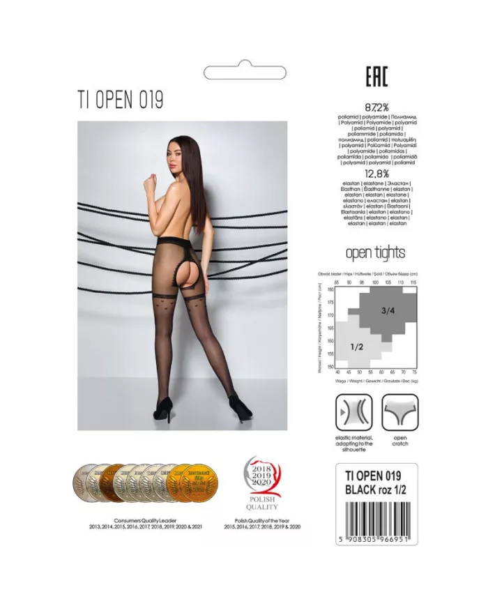 PASSION - TIOPEN 019 COLLANT NOIR 1/2 20 DEN