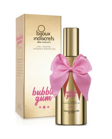 BIJOUX - GEL DE MASSAGE ET INTIME PARFUMÉ 2 EN 1 À LA BULLE GUM 100 ML