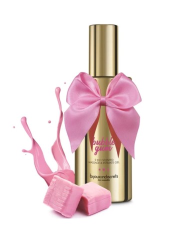 BIJOUX - GEL DE MASSAGE ET INTIME PARFUMÉ 2 EN 1 À LA BULLE GUM 100 ML