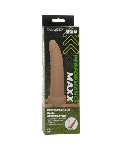 CALEXOTICS - PERFORMANCE MAXX RECHARGEABLE DOUBLE PÉNÉTRATEUR PEAU CLAIRE