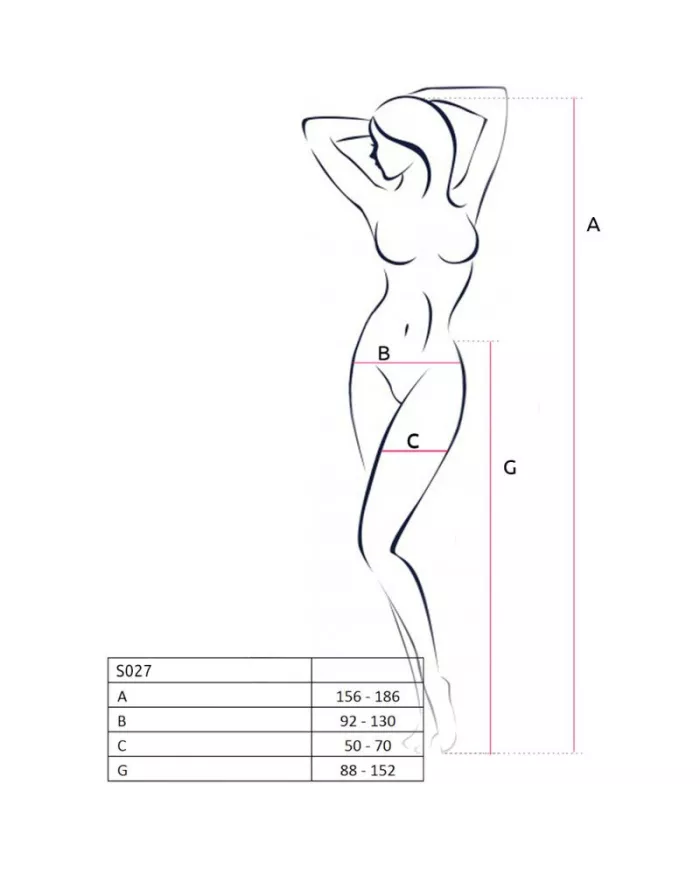 PASSION - COLLANT NOIR AVEC JARRETIÈRE S027 TAILLE UNIQUE PASSION - COLLANT NOIR AVEC JARRETIÈRE S027 TAILLE UNIQUE