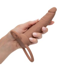 CALEXOTICS - PERFORMANCE MAXX RECHARGEABLE DOUBLE PÉNÉTRATEUR PEAU BRUN