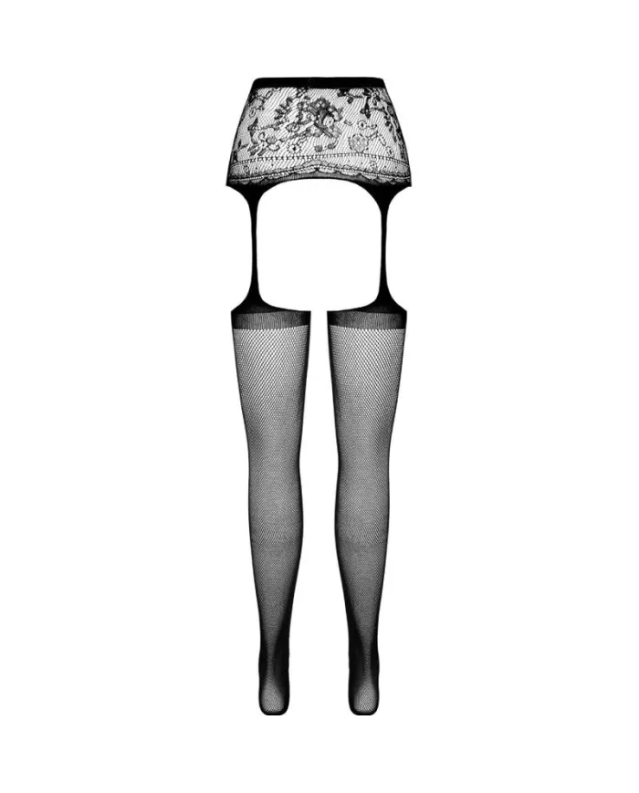 PASSION - COLLANT NOIR AVEC JARRETIÈRE S028 TAILLE UNIQUE PASSION - COLLANT NOIR AVEC JARRETIÈRE S028 TAILLE UNIQUE