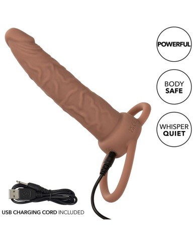 CALEXOTICS - PERFORMANCE MAXX RECHARGEABLE DOUBLE PÉNÉTRATEUR PEAU BRUN