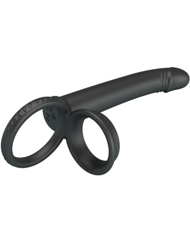 PRETTY LOVE - DILLION DOUBLE PÉNÉTRATION DOUBLE ANNEAU PÉNAL NOIR