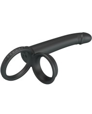 PRETTY LOVE - DILLION DOUBLE PÉNÉTRATION DOUBLE ANNEAU PÉNAL NOIR