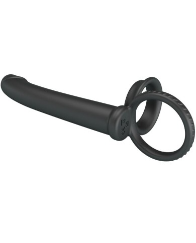 PRETTY LOVE - DILLION DOUBLE PÉNÉTRATION DOUBLE ANNEAU PÉNAL NOIR