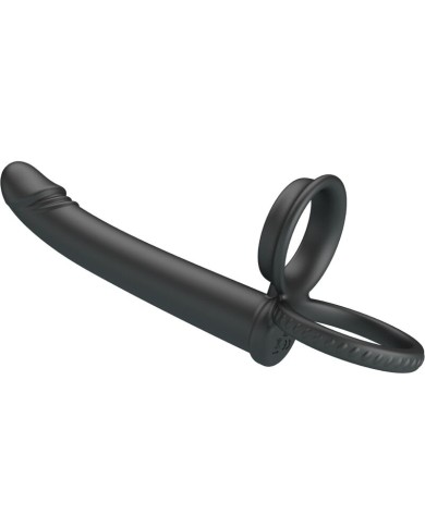 PRETTY LOVE - DILLION DOUBLE PÉNÉTRATION DOUBLE ANNEAU PÉNAL NOIR