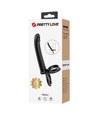 PRETTY LOVE - DILLION DOUBLE PÉNÉTRATION DOUBLE ANNEAU PÉNAL NOIR