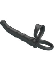 PRETTY LOVE - ANNEAU PÉNIS VIBRANT TATUM AVEC PLUG 10 VIBRATIONS NOIR