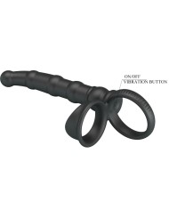 PRETTY LOVE - ANNEAU PÉNIS VIBRANT TATUM AVEC PLUG 10 VIBRATIONS NOIR