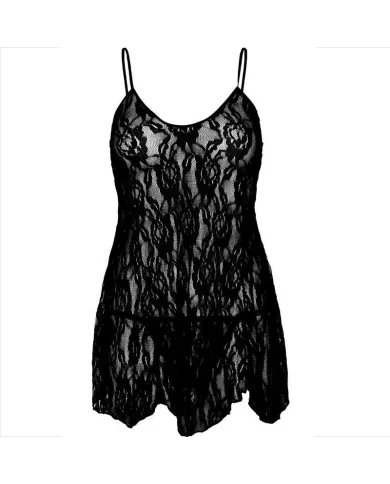 LEG AVENUE - CHEMISE DENTELLE FLEURIE