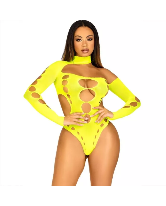 LEG AVENUE - BODY SANS COUTURES AVEC STRING JAUNE