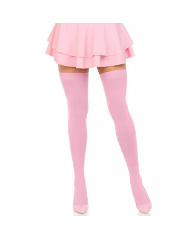 LEG AVENUE - CUISSES HAUTES EN NYLON ROSE