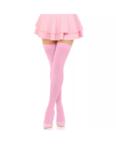 LEG AVENUE - CUISSES HAUTES EN NYLON ROSE