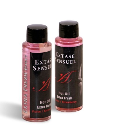 EXTASE SENSUAL - HUILE DE MASSAGE EFFET FRAISE EXTRA FRAÎCHE 100 ML