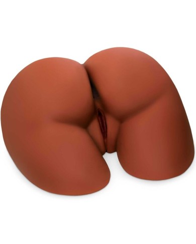 PDX PLUS - MASTURBATEUR MARRON DOUBLE ENTRÉE PERFECT ASS XL