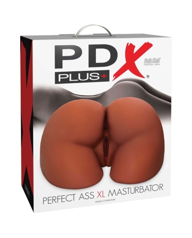 PDX PLUS - MASTURBATEUR MARRON DOUBLE ENTRÉE PERFECT ASS XL