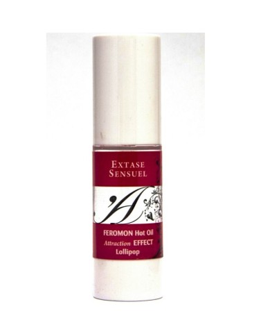 EXTASE SENSUAL - HUILE DE MASSAGE EFFET CHAUFFANT AUX PHÉROMONES SUCETTES 30 ML