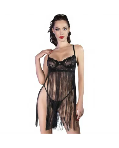 CHILIROSE - CR 4496 BABYDOLL NOIR L/XL CHILIROSE - CR 4496 BABYDOLL NOIR L/XL