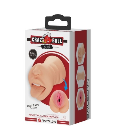 CRAZY BULL - MASTUBADOR EN FORME DE VAGIN SARAH DOUBLE ENTRÉE