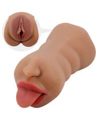 CRAZY BULL - SARAH DOUBLE MASTURBATEUR BOUCHE & VAGIN CHAIR