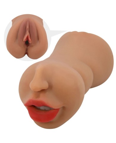 CRAZY BULL - ZOEY DOUBLE MASTURBATEUR BOUCHE ET VAGIN CHAIR