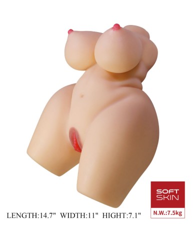 CRAZY BULL - GRACE TORSE FÉMININ RÉALISTE VAGIN ET ANAL 7,5 KG