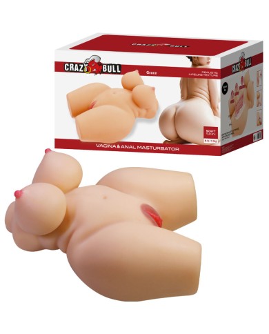 CRAZY BULL - GRACE TORSE FÉMININ RÉALISTE VAGIN ET ANAL 7,5 KG