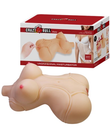 CRAZY BULL - DIANA TORSE FÉMININ RÉALISTE VAGIN ET ANAL 5 KG
