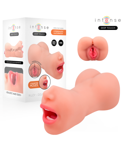 INTENSE DEEP TOUCH - MASTURBATEUR À DOUBLE BOUCHE ET VAGIN RILEY