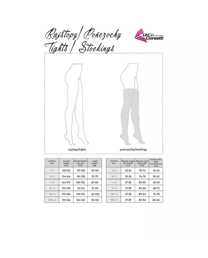 LIVCO CORSETTI FASHION - BAS LAMEAN LC XG044 NOIR TAILLE UNIQUE