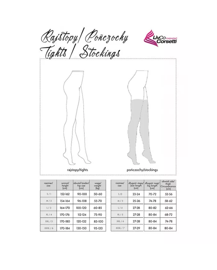 LIVCO CORSETTI FASHION - BAS MONIKONI XG054 NOIR TAILLE UNIQUE