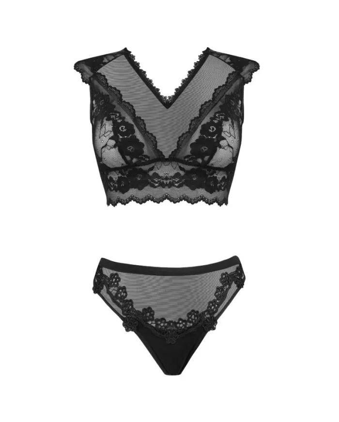 LIVCO CORSETTI FASHION - TIMOSAN LC 90631 SOUTIEN-GORGE + CULOTTE NOIR