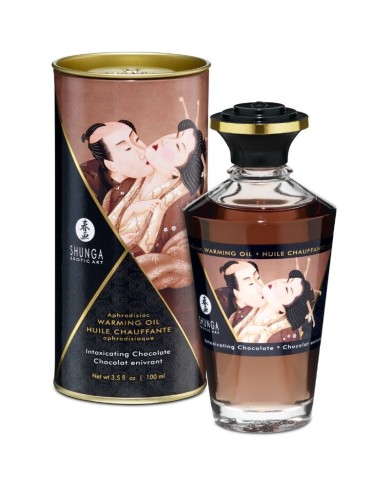 SHUNGA - HUILE DE MASSAGE À EFFET CHALEUR SAVEUR INTENSE DE CHOCOLAT 100 ML