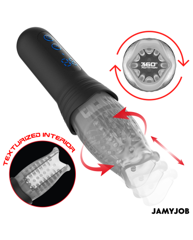 JAMYJOB - MASTURBATEUR BLOW-R AVEC MOUVEMENT DE POUSSÉE ET DE ROTATION