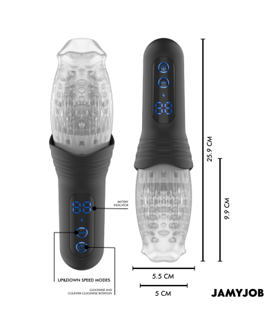 JAMYJOB - MASTURBATEUR BLOW-R AVEC MOUVEMENT DE POUSSÉE ET DE ROTATION