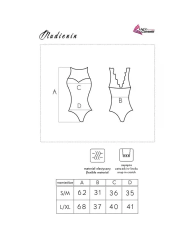 LIVCO CORSETTI FASHION - MUDIENIN LC 90654 BODY NOIR L/XL